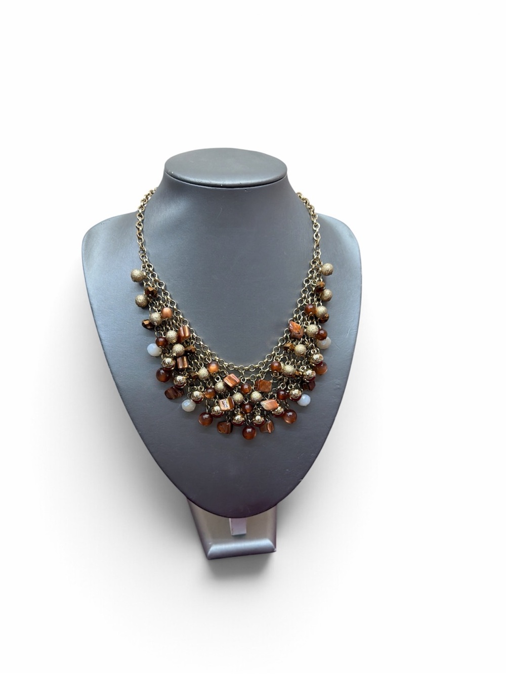 Vintage Cluster Bib Statement Necklace